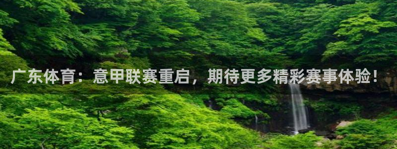 广东体育：意甲联赛重启，期待更多精彩赛事体验！