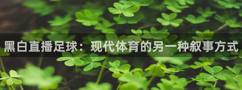 黑白直播足球：现代体育的另一种叙事方式